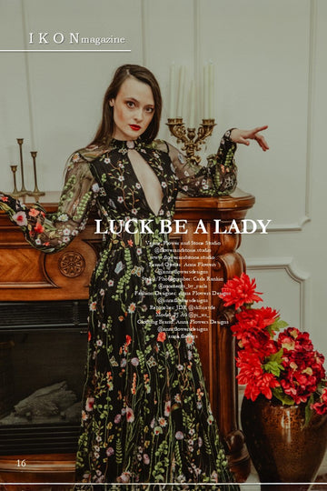 Persephone – Garden Embroidered Floral Gown