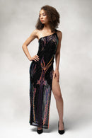 Cypress- One Shoulder Slit Dress in Sequin-7