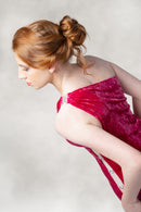 Saphira- One Shoulder Slit Dress in Velvet-13