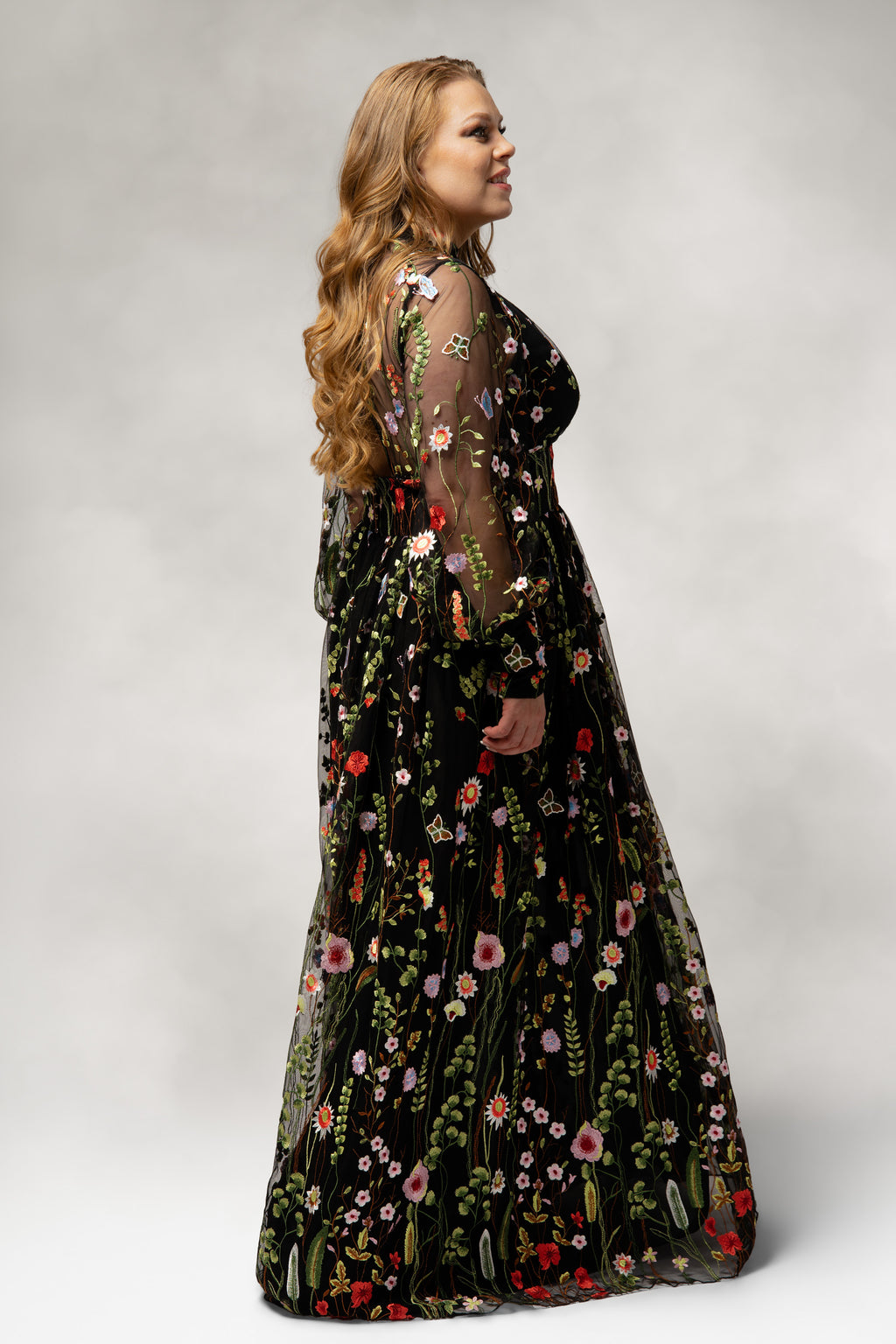 Persephone – Garden Embroidered Floral Gown