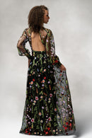 Persephone – Garden Embroidered Floral Gown-5
